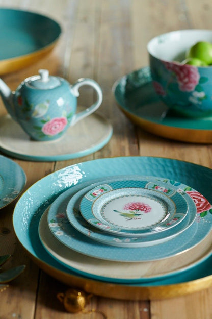 PLATE-PETIT FOUR BLUSHING BIRDS-BLUE