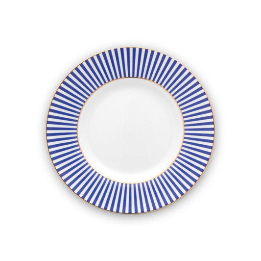 PLATE-ROYAL STRIPES-BLUE