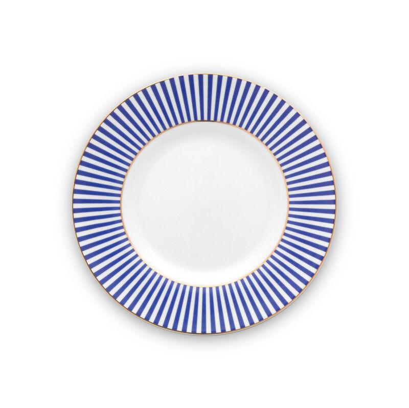 PLATE-ROYAL STRIPES-BLUE