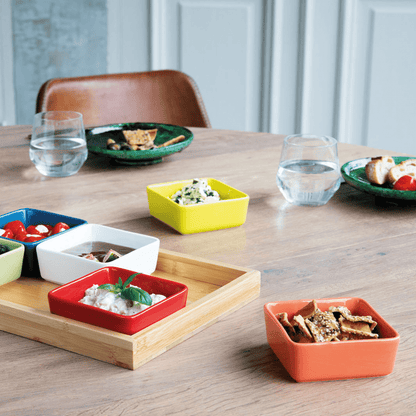 TRAY-WOODEN TRAY WITH BOWLS NO.1-SET OF 7 PCS