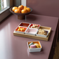 TRAY-WOODEN TRAY WITH BOWLS NO.3-SET OF 7 PCS