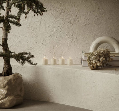 CANDLES-SCENTED ADVENT CANDLES-SET OF 4-WHITE