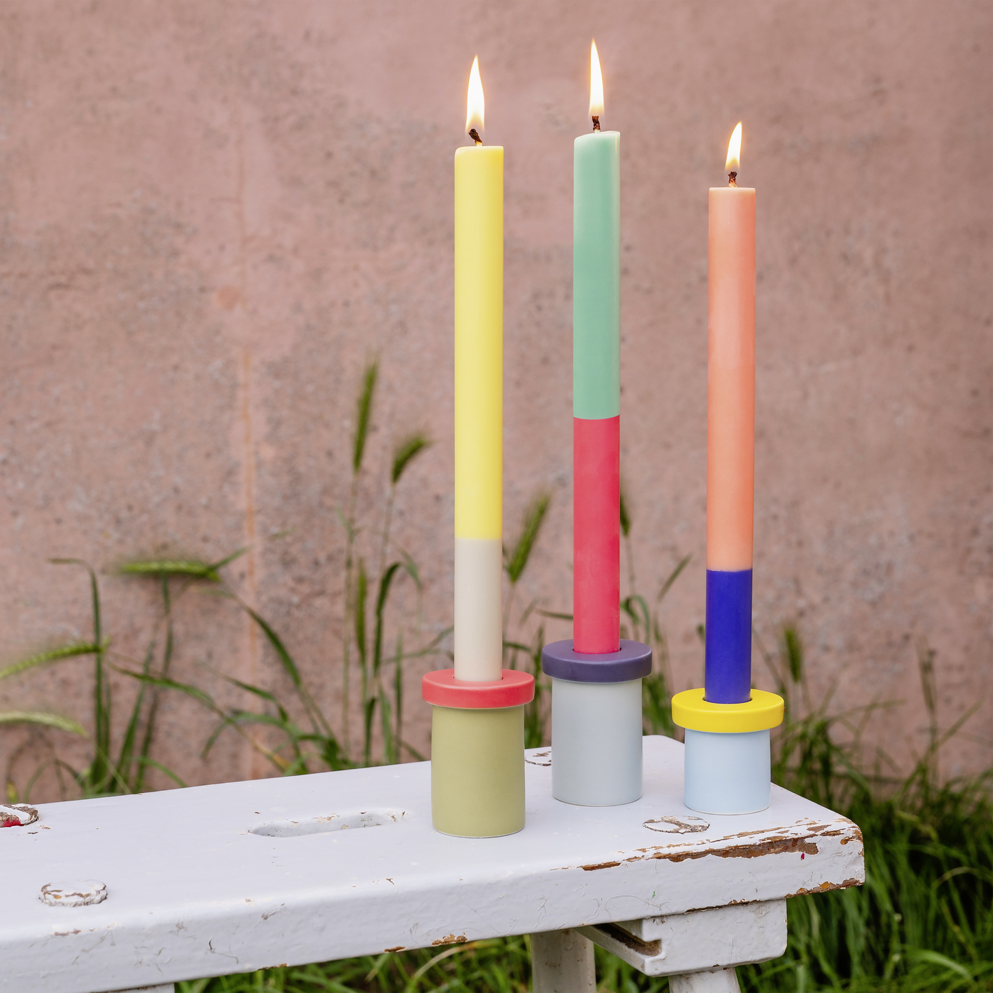 CANDLE-IBIZA-SET OF 3