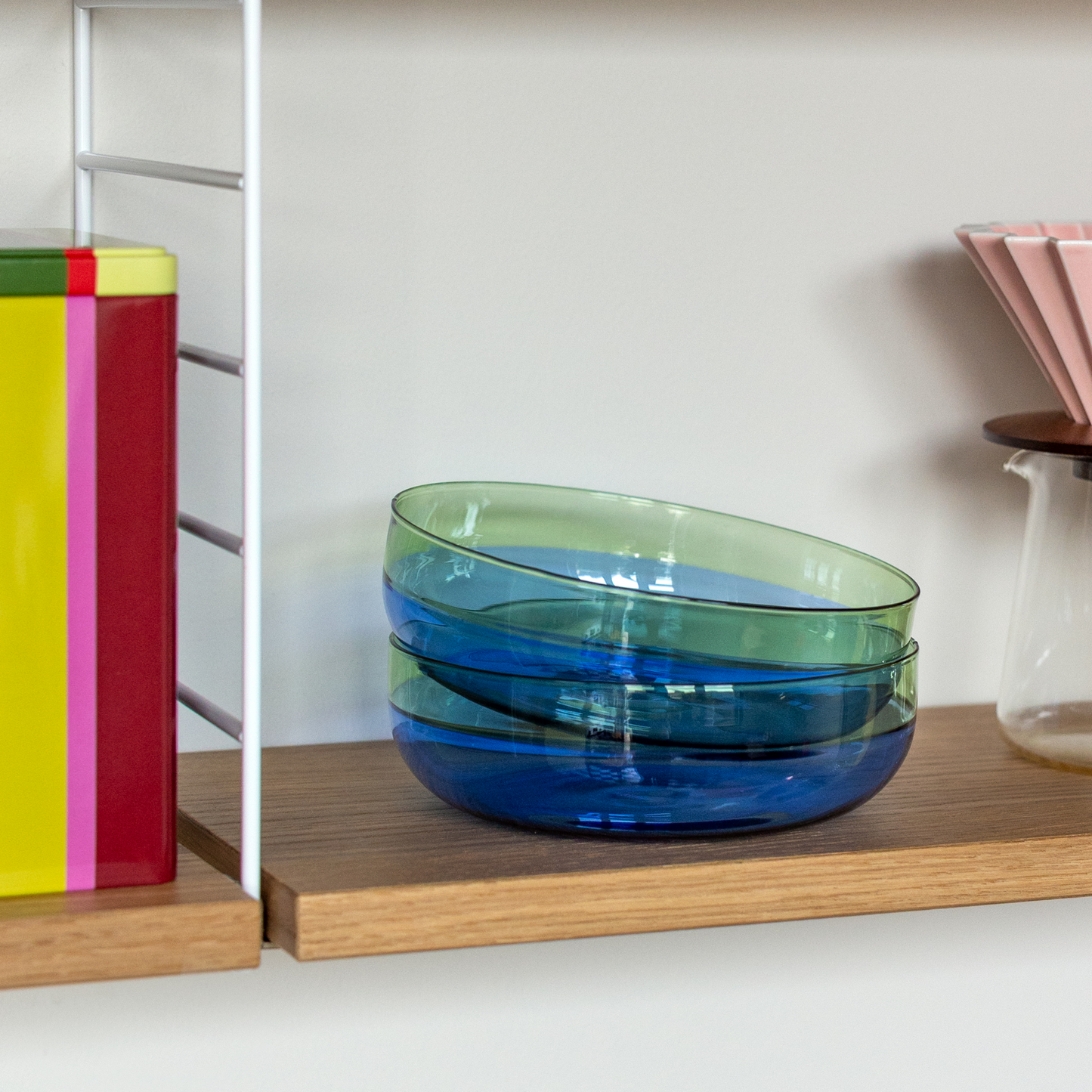 BOWL-SMALL GLASS BOWLS OCEAN-SET OF 2