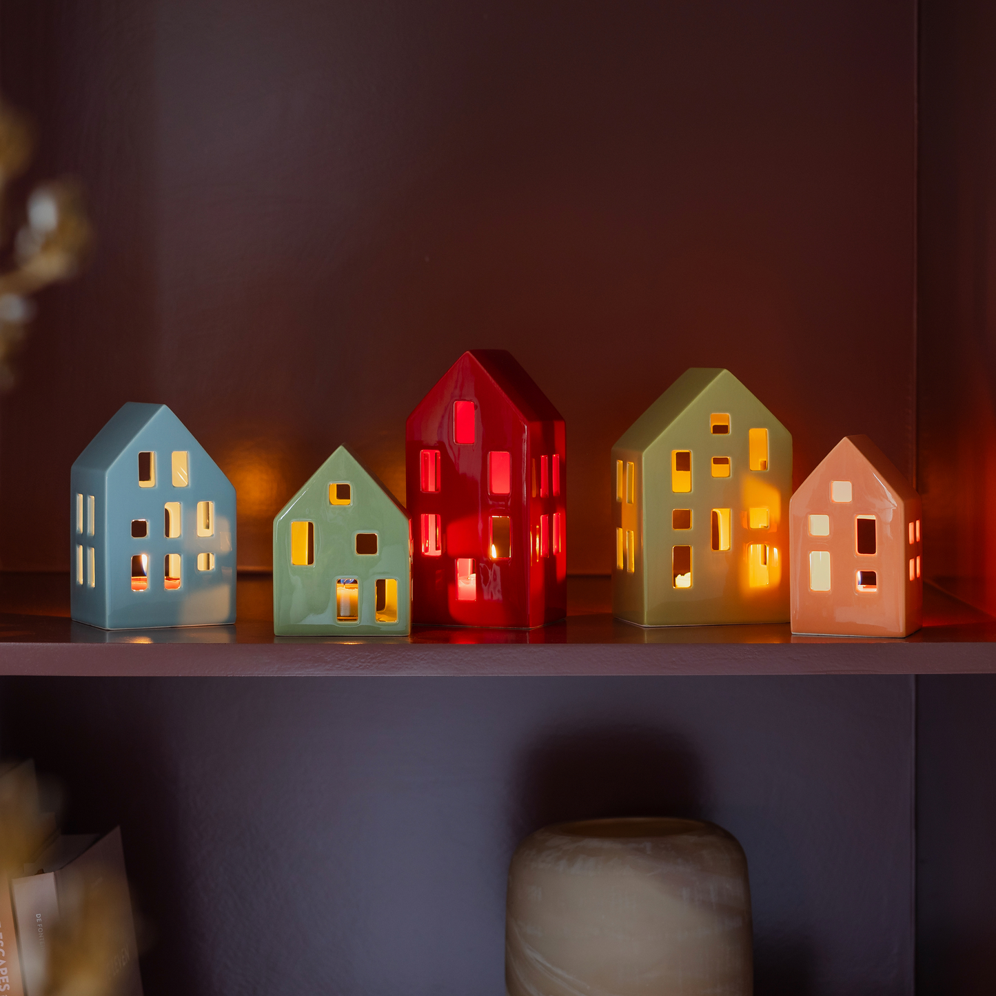 CANDLE HOLDER-HOUSE NYHAVN-YELLOW