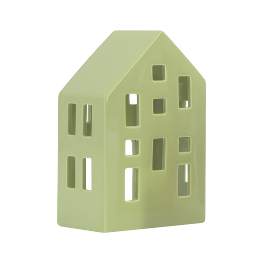 CANDLE HOLDER-HOUSE NYHAVN-LIME