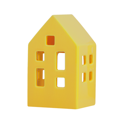 CANDLE HOLDER-HOUSE NYHAVN-YELLOW