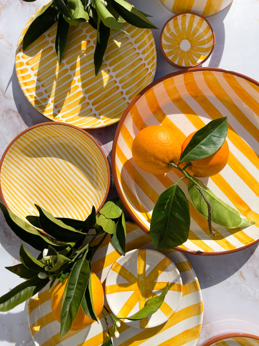 BOWL-STRIPE REGULAR BOWL-TANGERINE