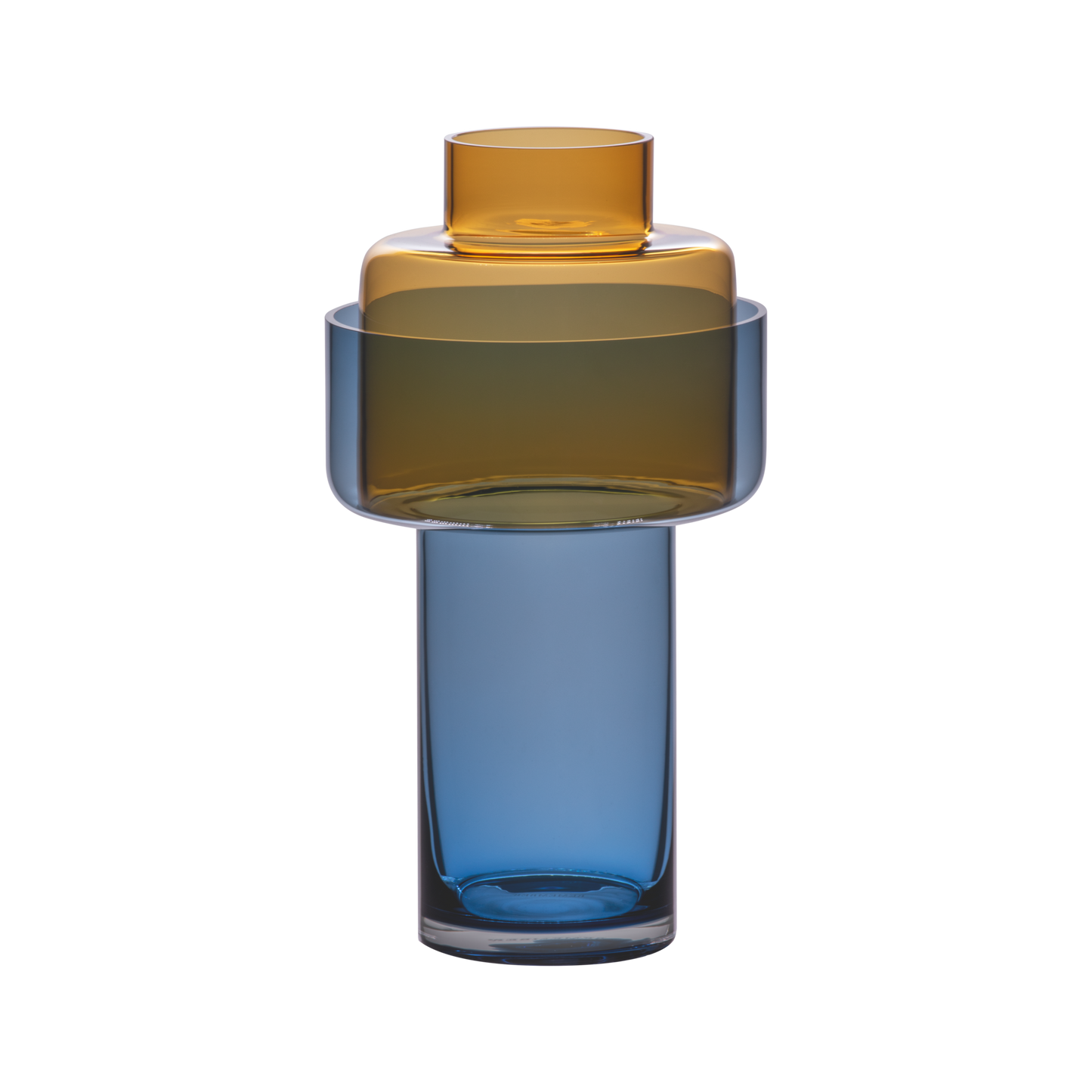 VASE-GLASS VASE AURA-AMBER