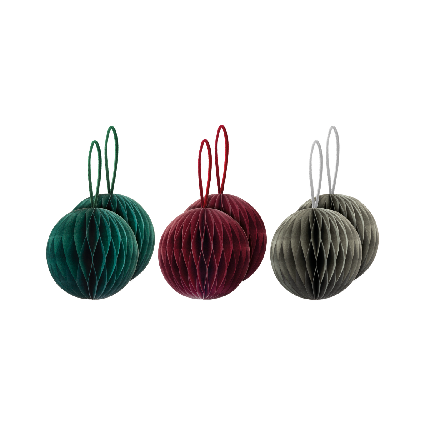 CHRISTMAS ORNAMENTS-TREE DECORATION-BALL SET OF 6