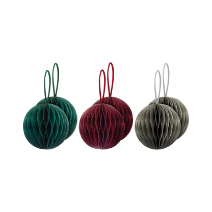CHRISTMAS ORNAMENTS-TREE DECORATION-BALL SET OF 6