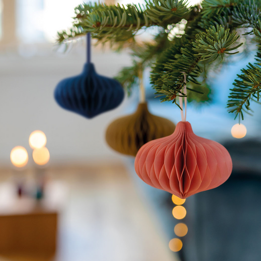 CHRISTMAS ORNAMENTS-TREE DECORATION-LANTERN SET OF 6