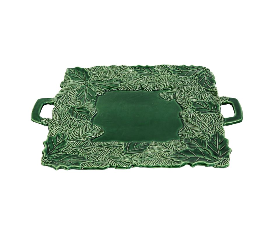 Natale Holly Square platter 44x35 cm