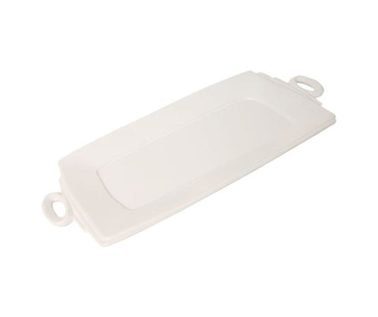 PLATTER-LASTRA WHITE HANDLED RECTANGULAR PLATTER