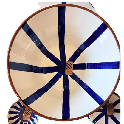 BOWL-SEGMENT LARGE SALAD BOWL-BLUE