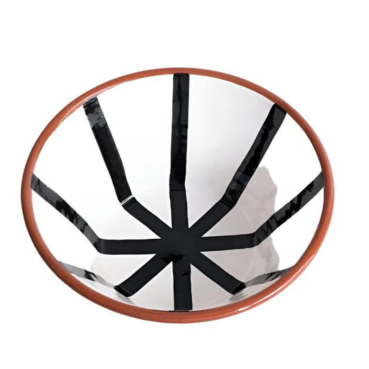 BOWL-SALAD BOWL-SEGMENT LARGE BOWL-BLACK