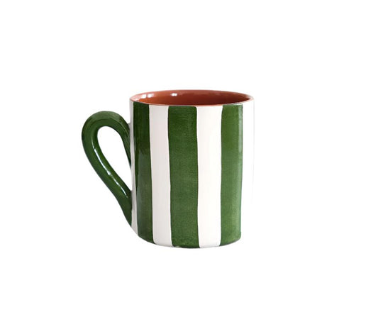 MUG-BOLD STRIPE HORIZONTAL-DARK GREEN