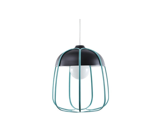 Tull Lamp Pendant In Anthracite & Turquoise