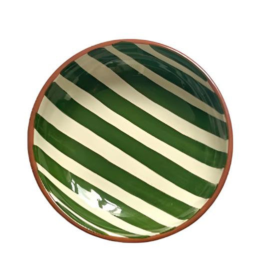 BOWL-STRIPE MINI BOWL-DARK GREEN