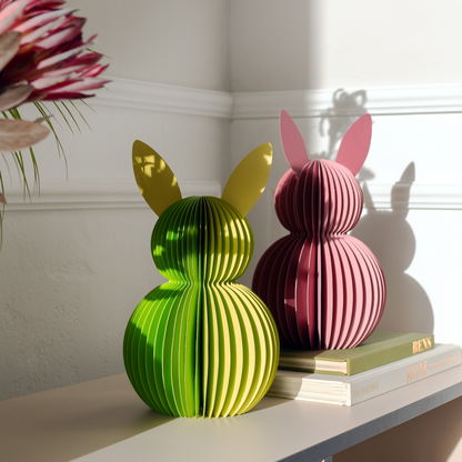 PAPER RABBITS FUCHSIA-SET OF 2