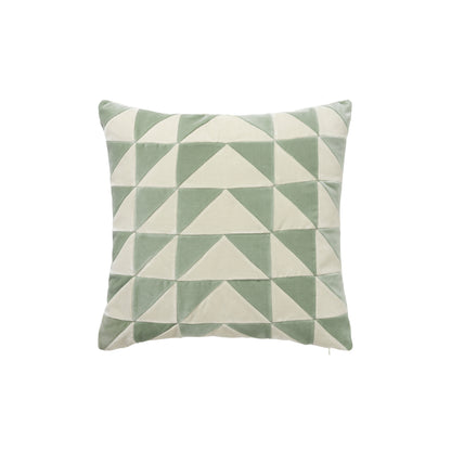 ELLY 50X50 VELVET CUSHION MINT-DUSTY WHITE
