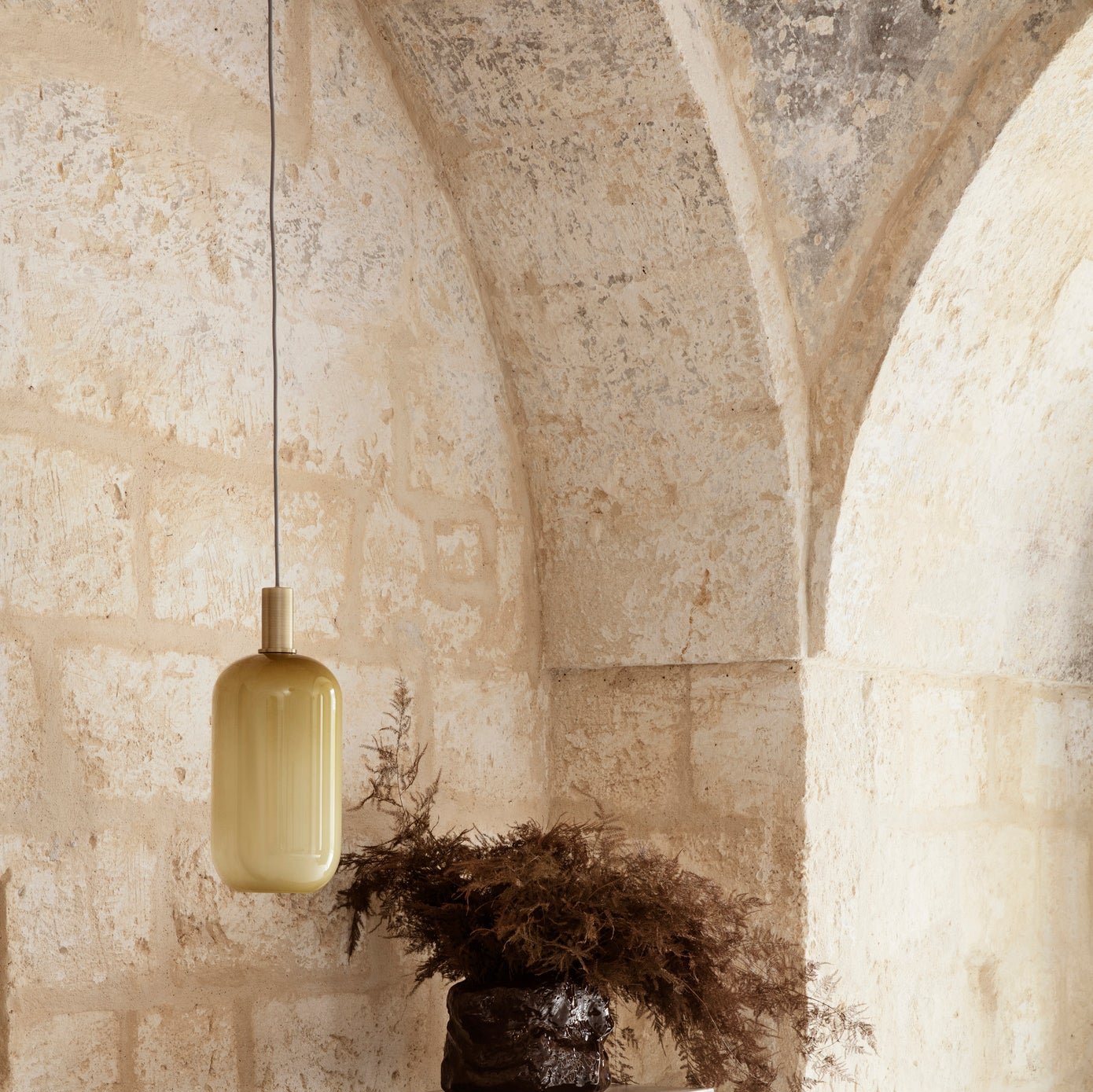 LAMP SHADE-OPAL-TALL-SOUTHERN MOSS