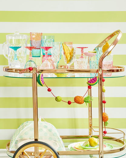 JUG-ACRYLIC CLEAR WITH SWIRLY EMBOSSED DETAIL-LARGE