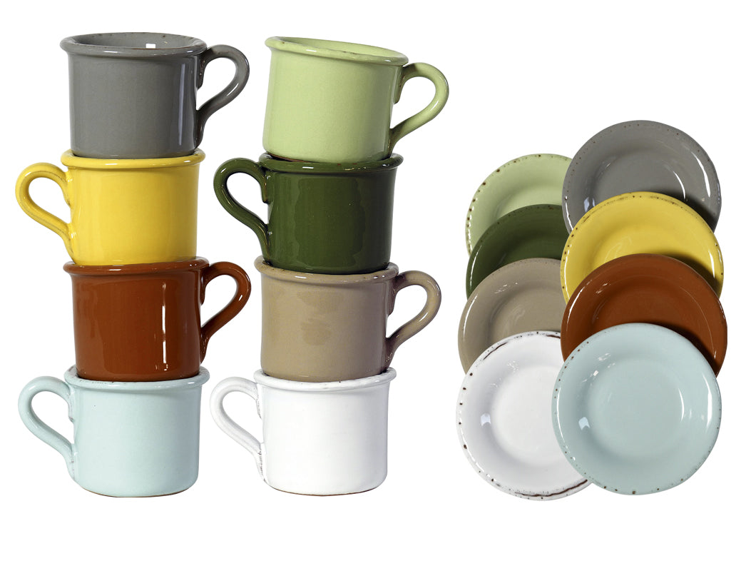 TAVOLOZZA ESPRESSO CUP + SAUCER-BIANCO