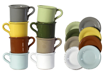 TAVOLOZZA ESPRESSO CUP + SAUCER-LIGHT GREY