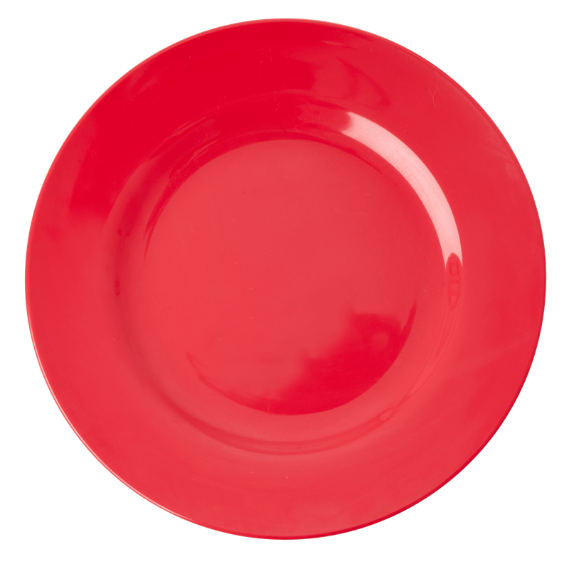 PLATE-MELAMINE ROUND DINNER PLATE-RED KISS