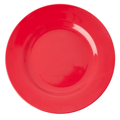 PLATE-MELAMINE ROUND DINNER PLATE-RED KISS
