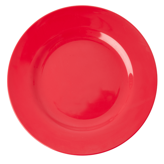PLATE-MELAMINE ROUND DINNER PLATE-RED KISS