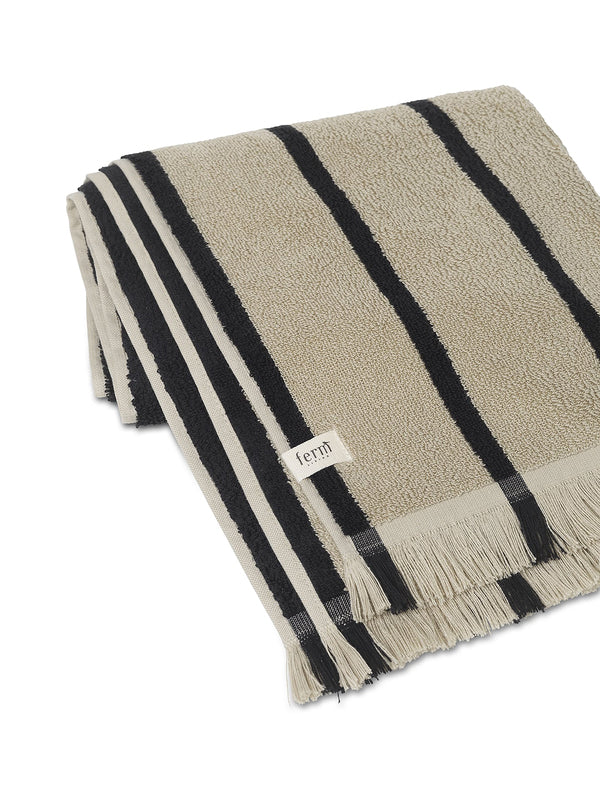 ALEE HAND TOWEL-SAND/BLACK