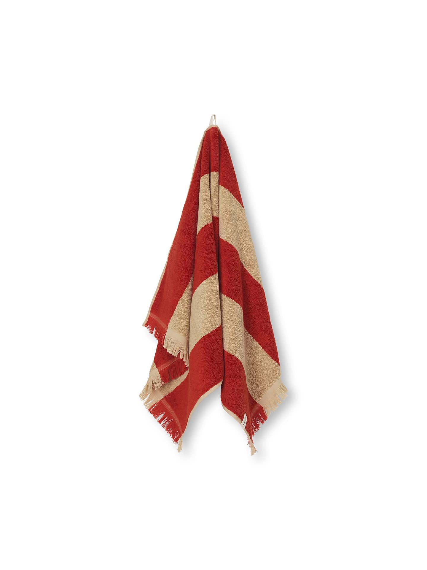 TOWEL-ALEE HAND-LIGHT CAMEL/RED