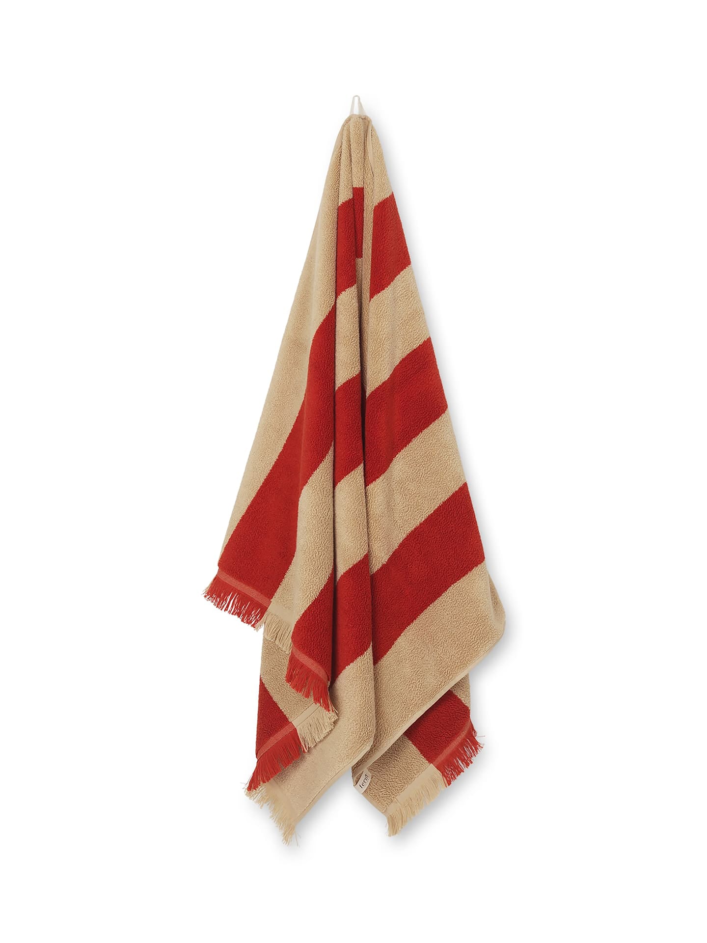 TOWEL-ALEE BATH-LIGHT CAMEL/RED