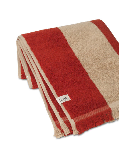 TOWEL-ALEE BATH-LIGHT CAMEL/RED