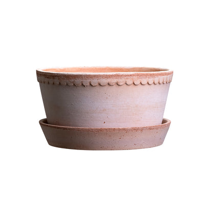 PLANT POT-HELENA ROSA POT & SAUCER-DIAM.21 CM-LOW