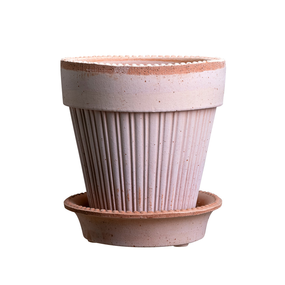 PLANT POT-SIMONA ROSE POT & SAUCER-DIAM.16 CM