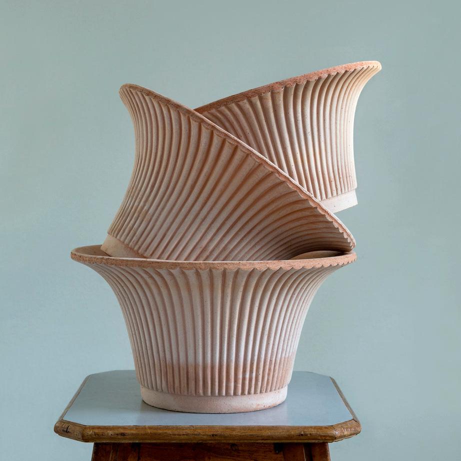 PLANT POT-DAISY ROSE POT & SAUCER-DIAM.25 CM