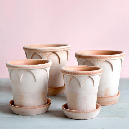 PLANT POT-ELIZABETH ROSE POT & SAUCER-DIAM.21 CM