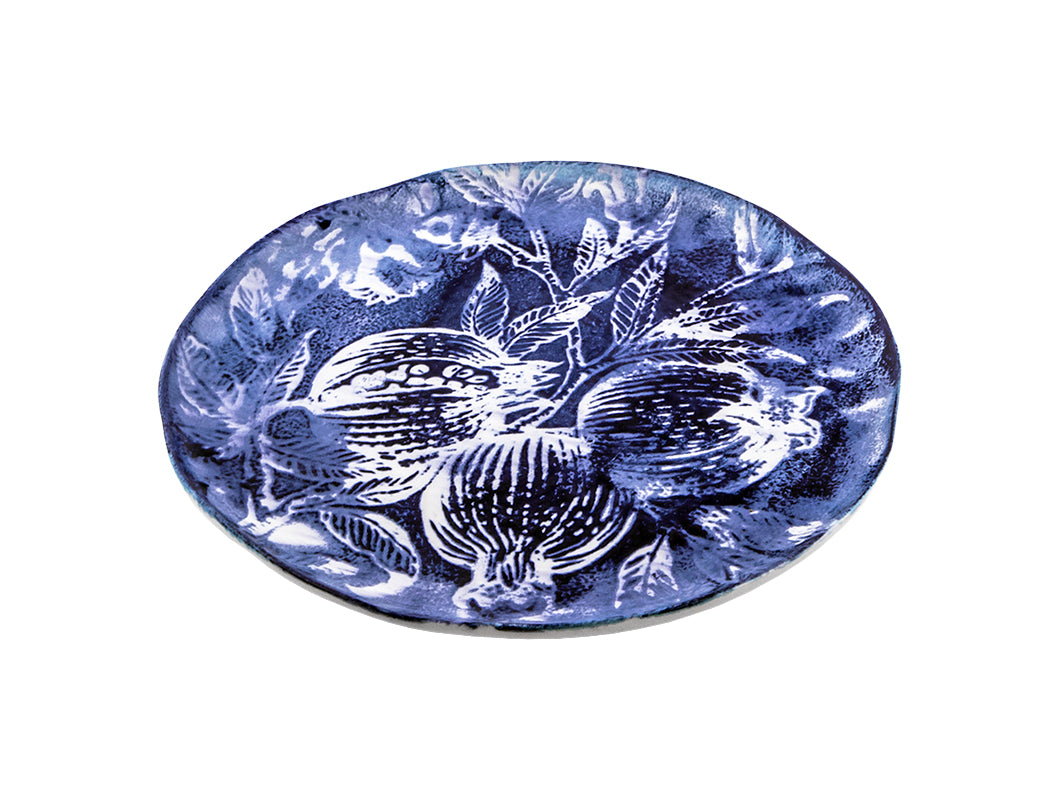 Zaffiro Dinner Plate Pomegranate - White/Blue, KITCHENWARE, VIRGINIA CASA, - Fabrica