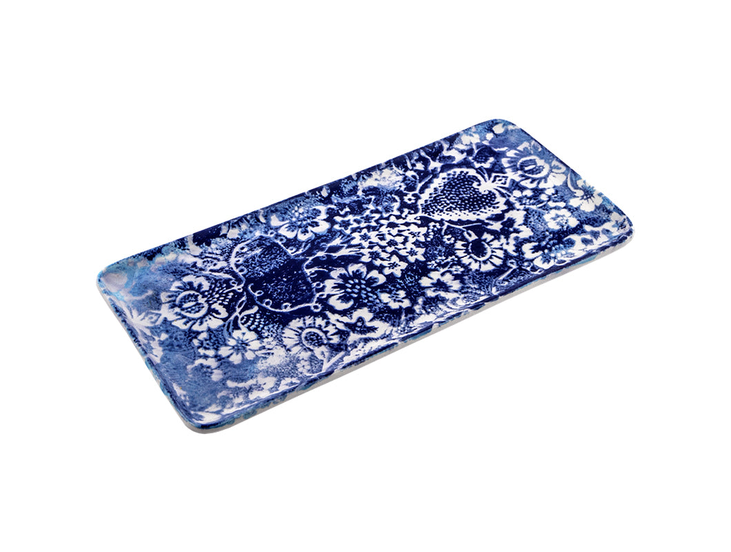 Zaffiro Rectangular Small Tray Quilt - White/Blue, KITCHENWARE, VIRGINIA CASA, - Fabrica