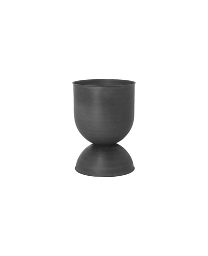 PLANT POT-HOURGLASS POT-MEDIUM-BLACK