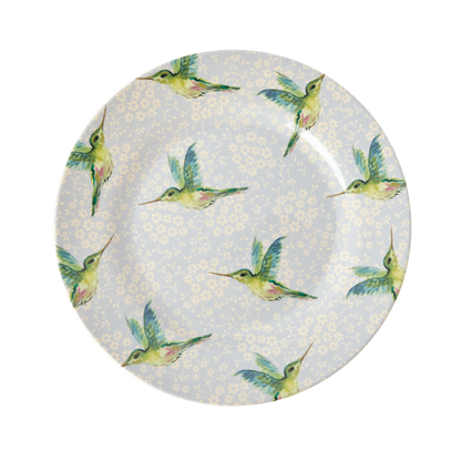 MELAMINE SIDE PLATE WITH HUMMINGBIRD PRINT, KITCHENWARE, RICE, - Fabrica