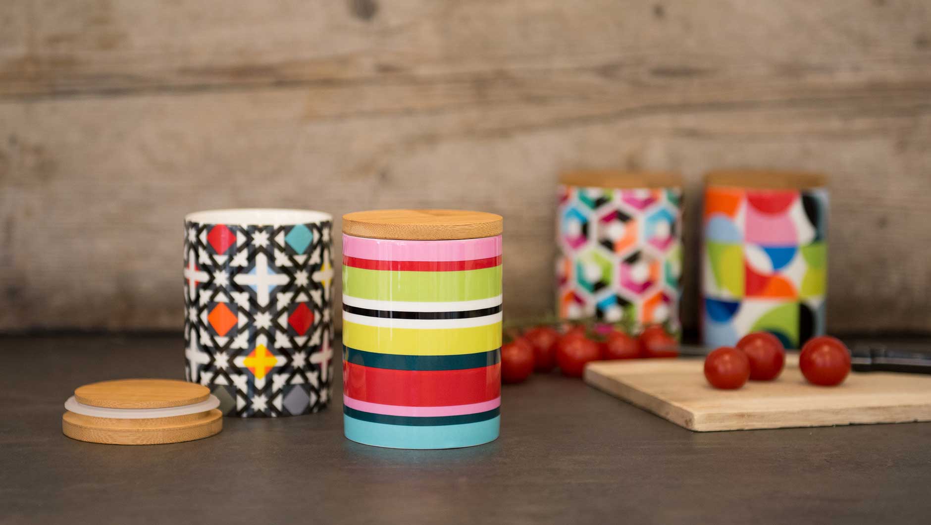 Porcelain Canister Small "Verano", KITCHENWARE, REMEMBER®, - Fabrica