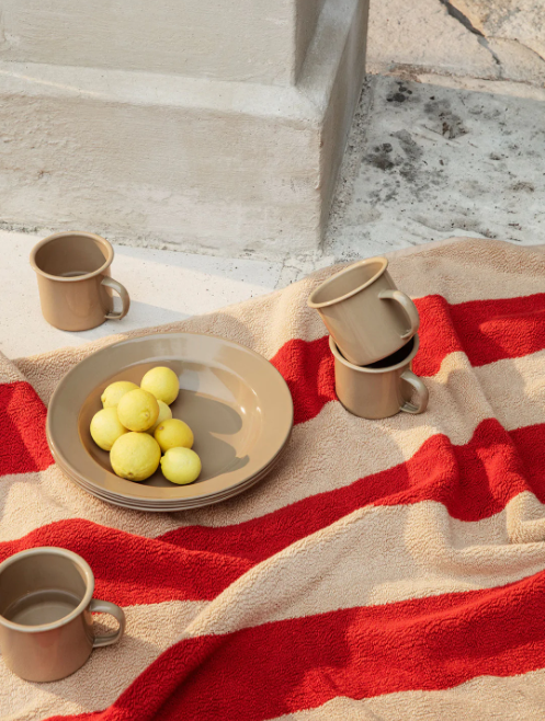 TOWEL-ALEE BATH-LIGHT CAMEL/RED