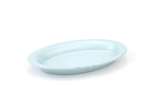 TAVOLOZZA-PLATTER-OVAL SMALL 26X15 CM-ACQUAMARINA