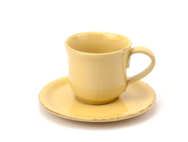 TAVOLOZZA TEA CUP + SAUCER-YELLOW