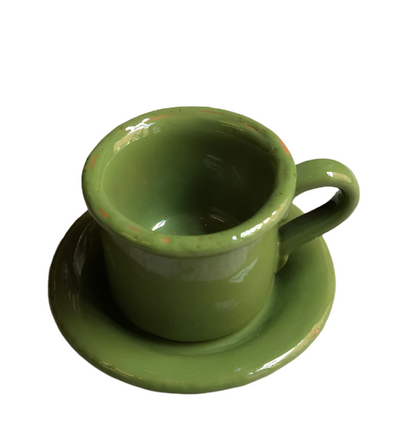 TAVOLOZZA ESPRESSO CUP + SAUCER-BASILICO