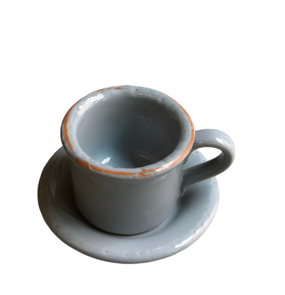 TAVOLOZZA ESPRESSO CUP + SAUCER-LIGHT GREY